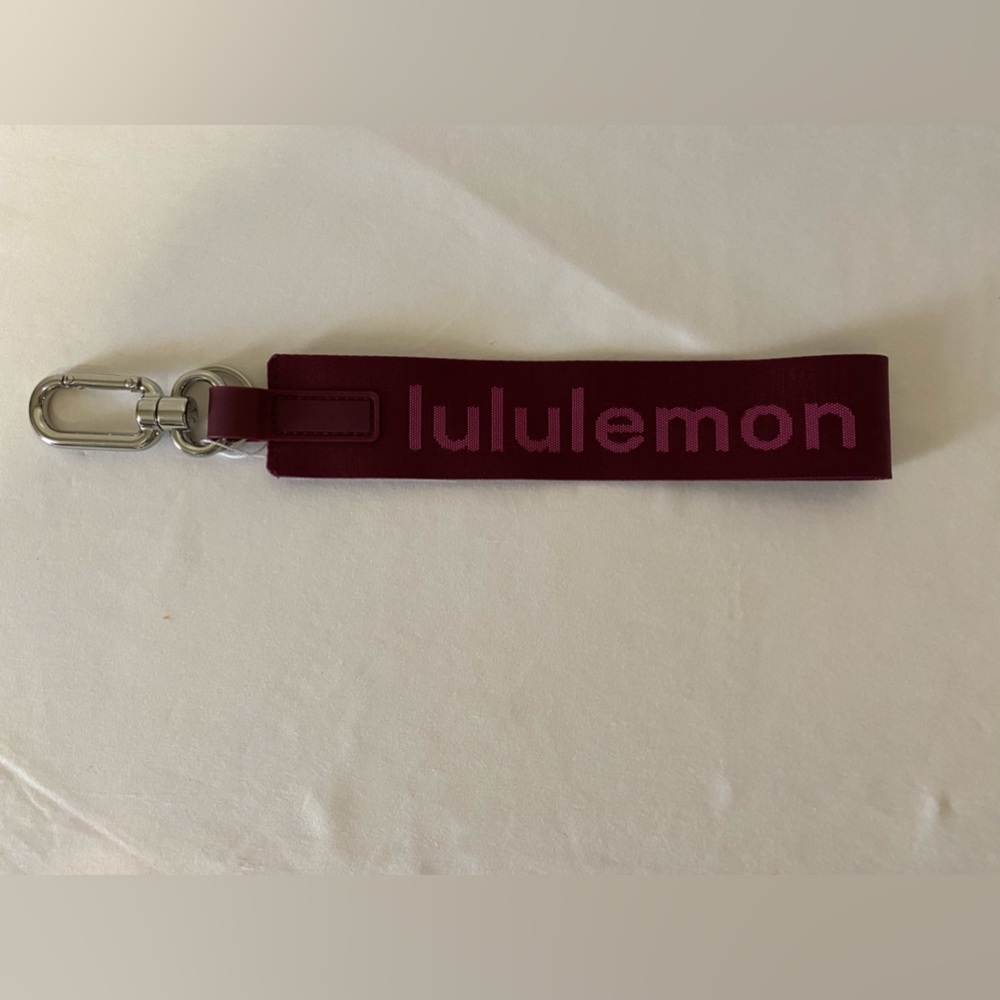 Lululemon Never Lost Keychain Wine Berry/Sonic Pink  1.7" x 12"